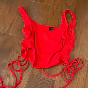 Red crop top
